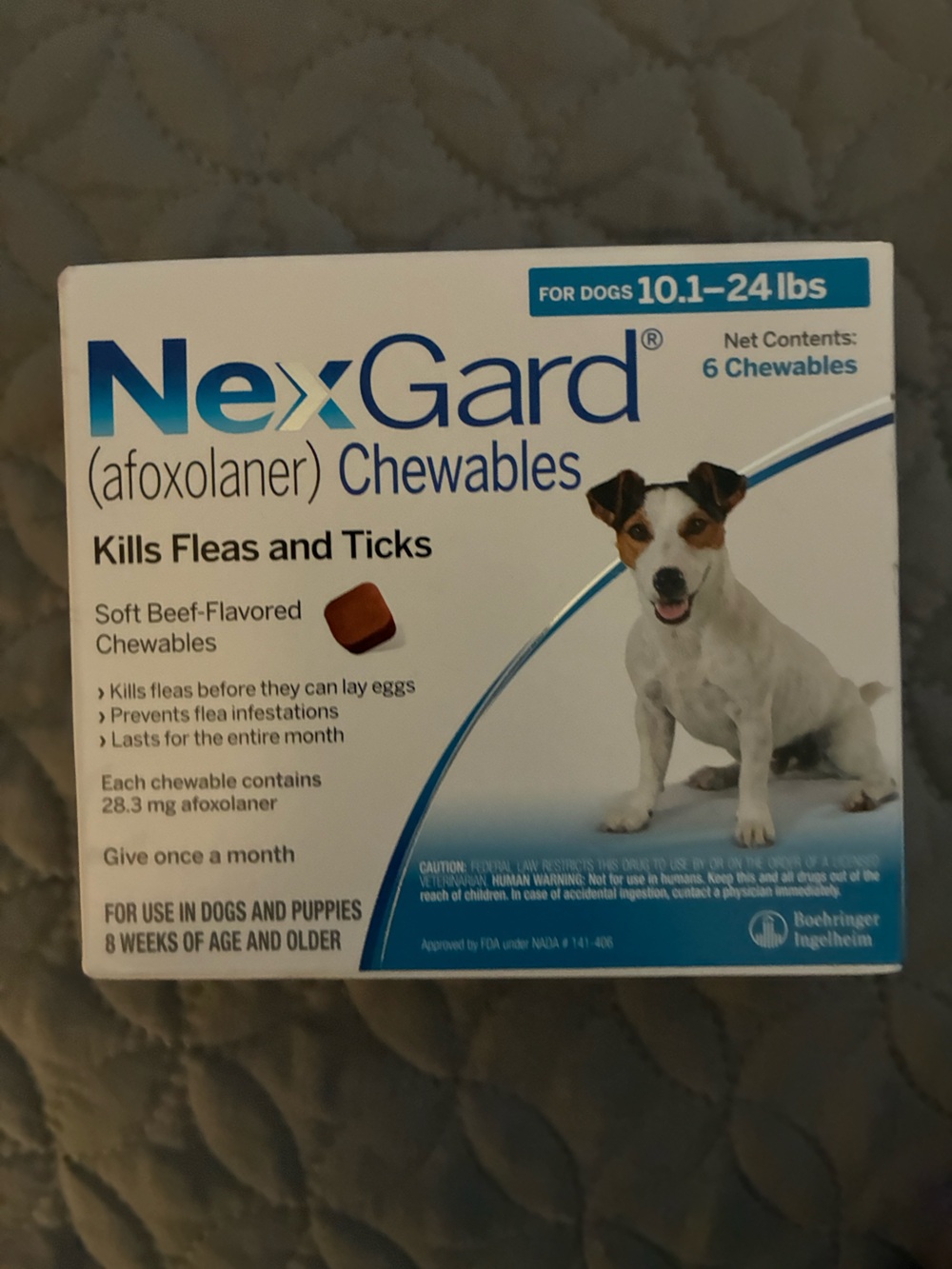 SALE SALE SALE Nexgard 10.1-24 lbs flea/tick for dogs 6 pack